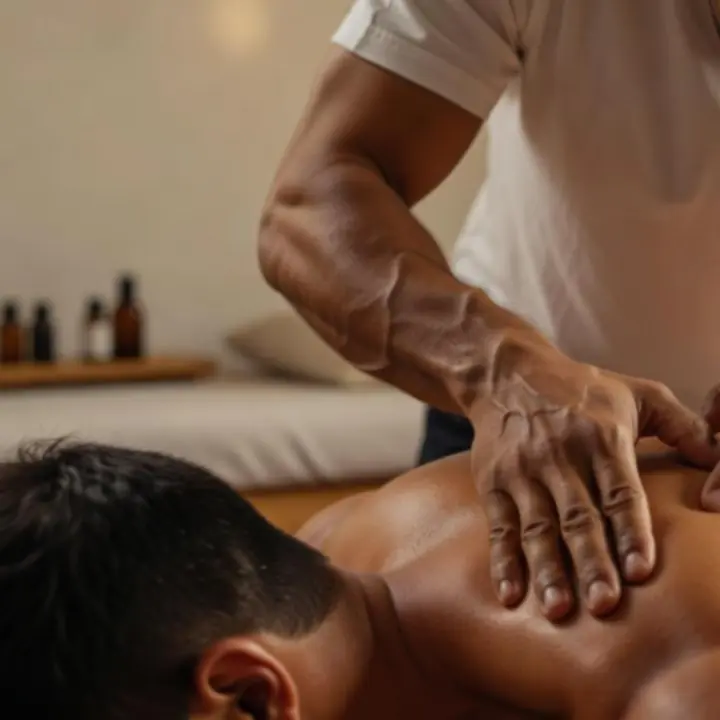 Massage deep tissue ciblant les muscles profonds pour soulager les tensions